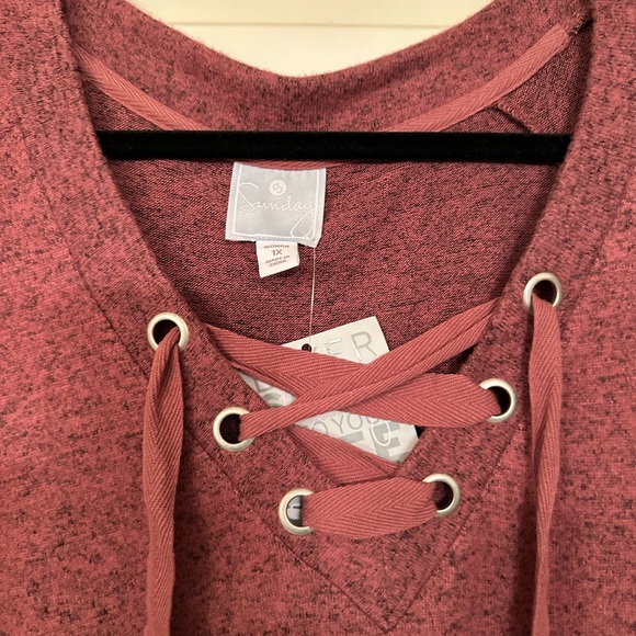 Dress Barn Sunday Women’s Rose V-Neck Knit Top NWT Size 1X Rose Kni - Picture 5 of 10